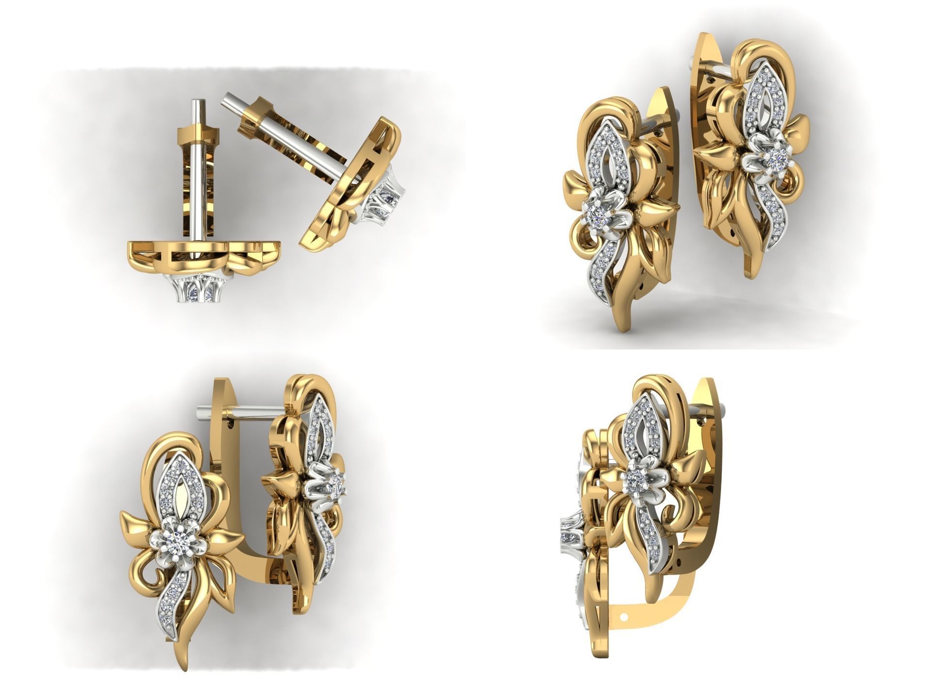 Earrings od37 3D print model_3