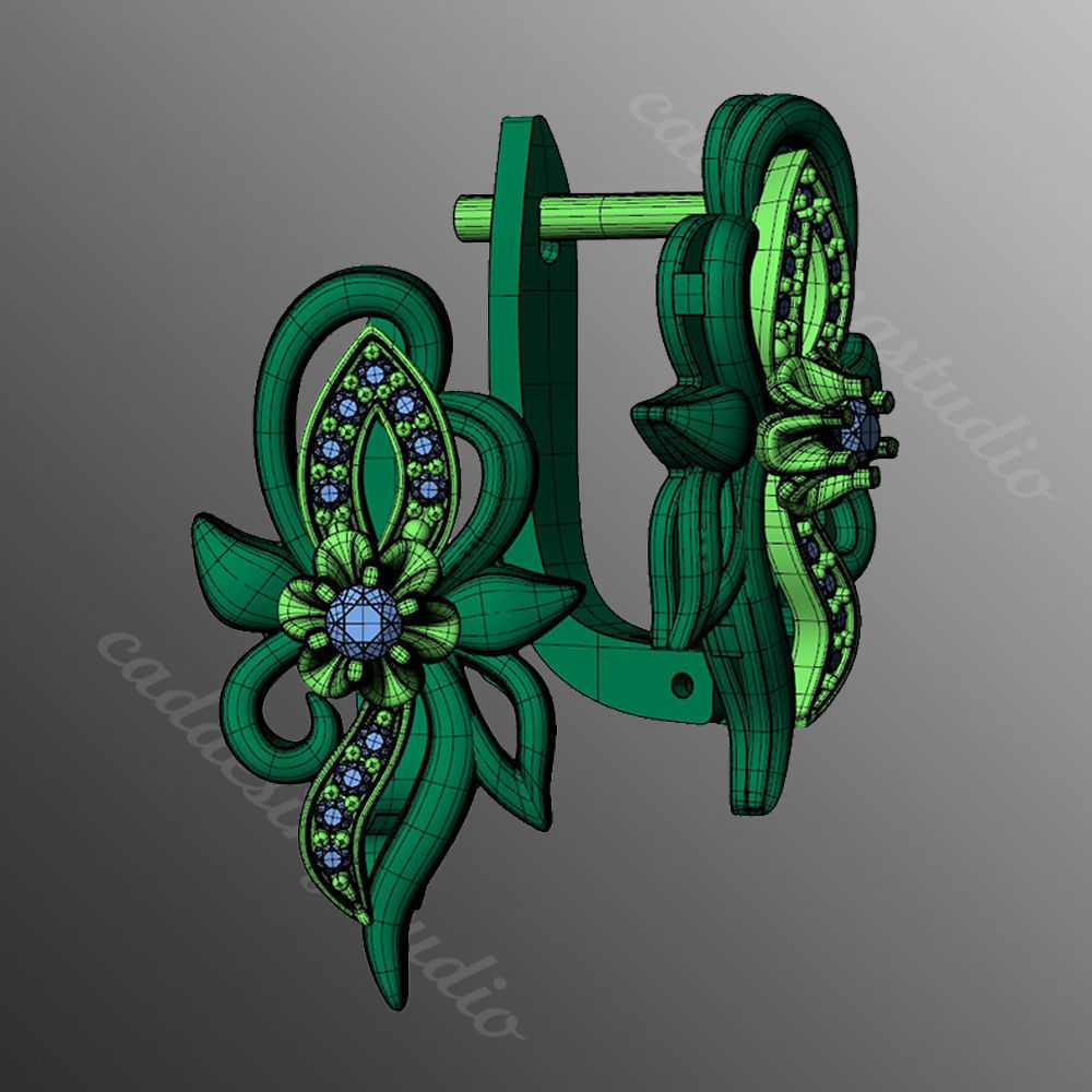 Earrings od37 3D print model_2