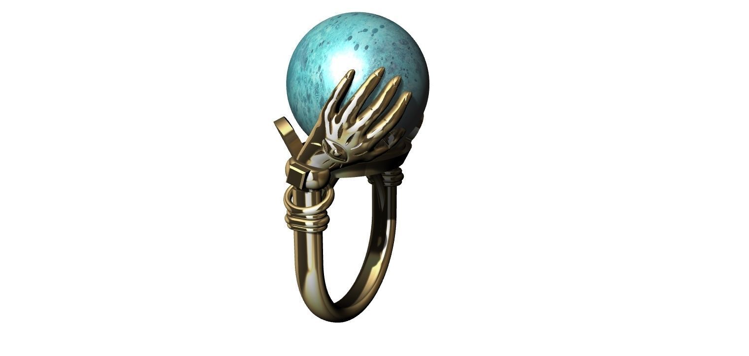 Sphere Hands Ring 3D print model_14