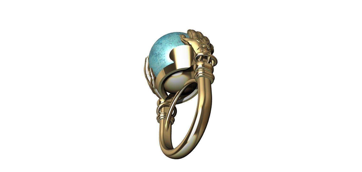 Sphere Hands Ring 3D print model_18