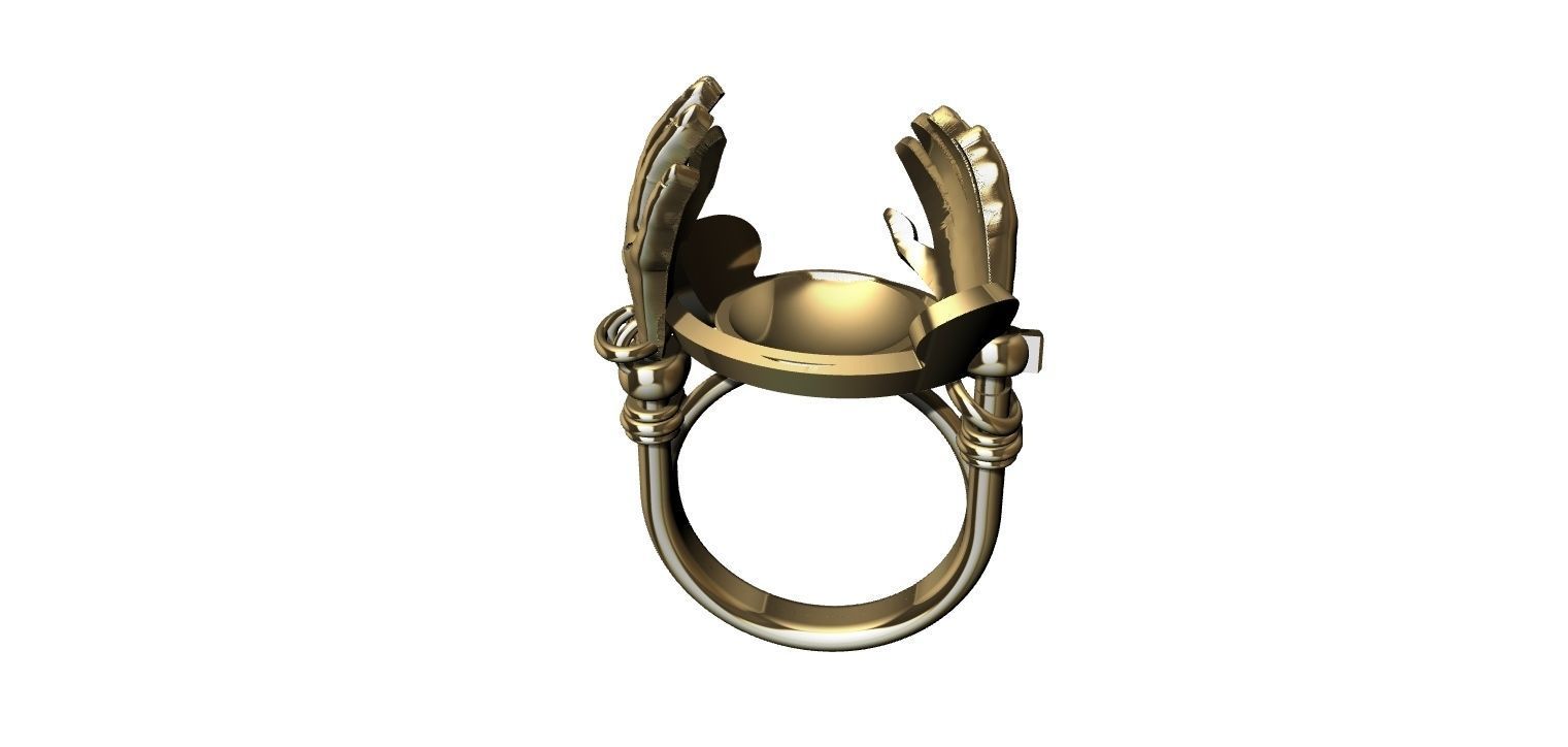 Sphere Hands Ring 3D print model_23