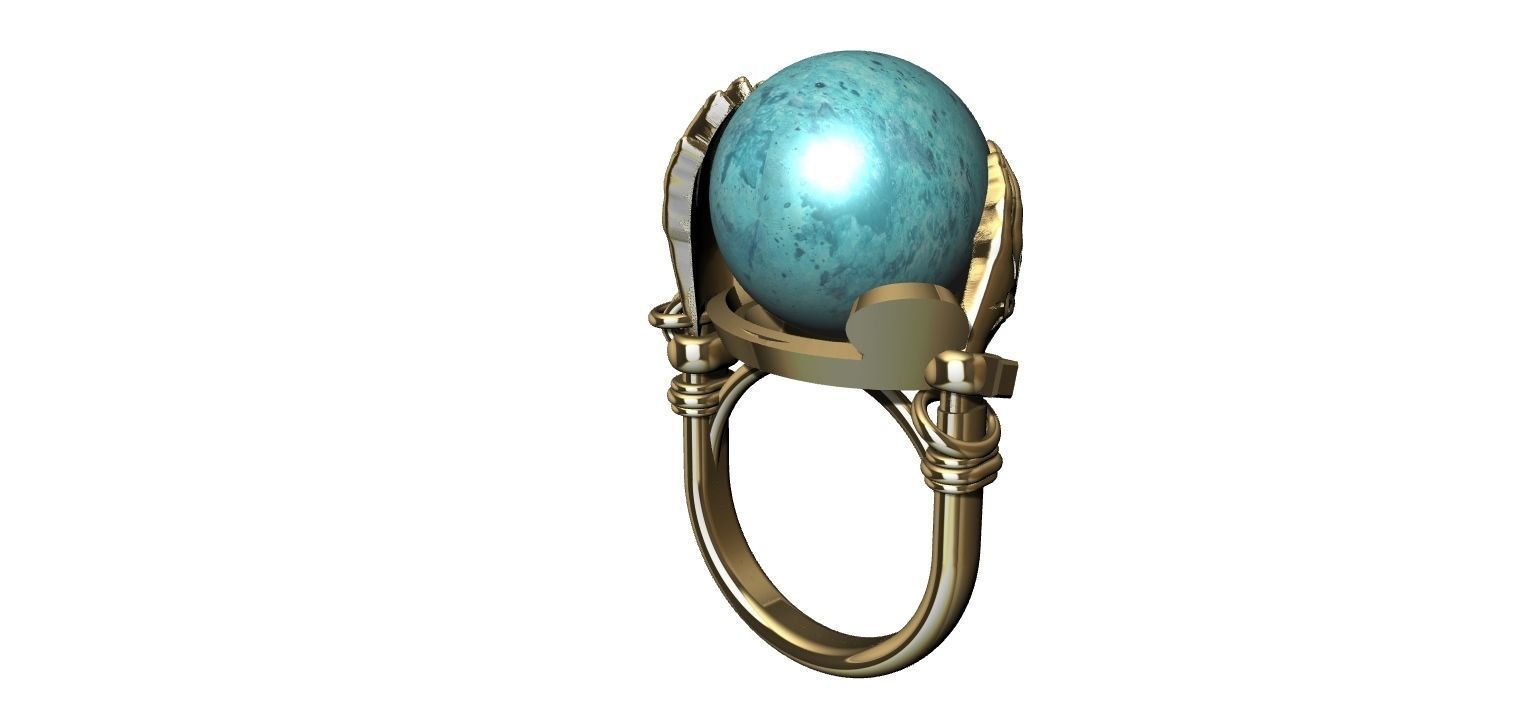 Sphere Hands Ring 3D print model_11