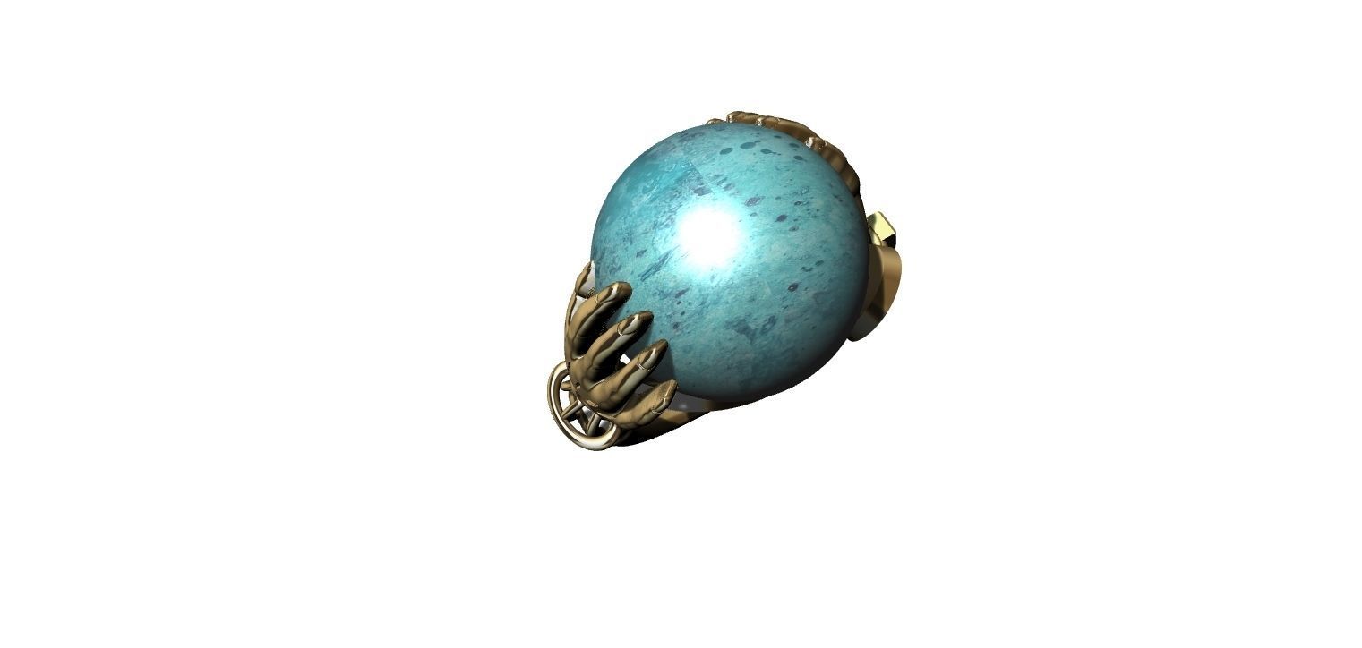 Sphere Hands Ring 3D print model_21