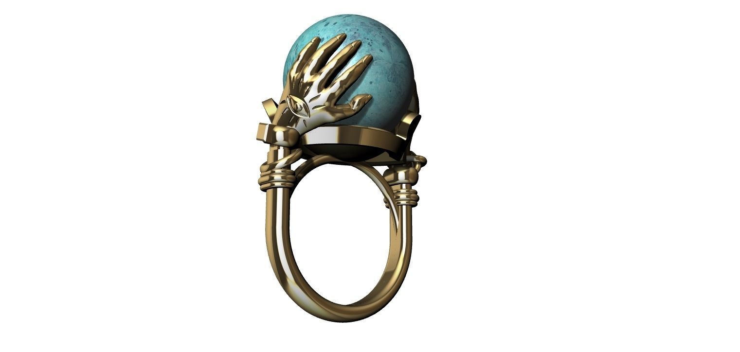 Sphere Hands Ring 3D print model_15