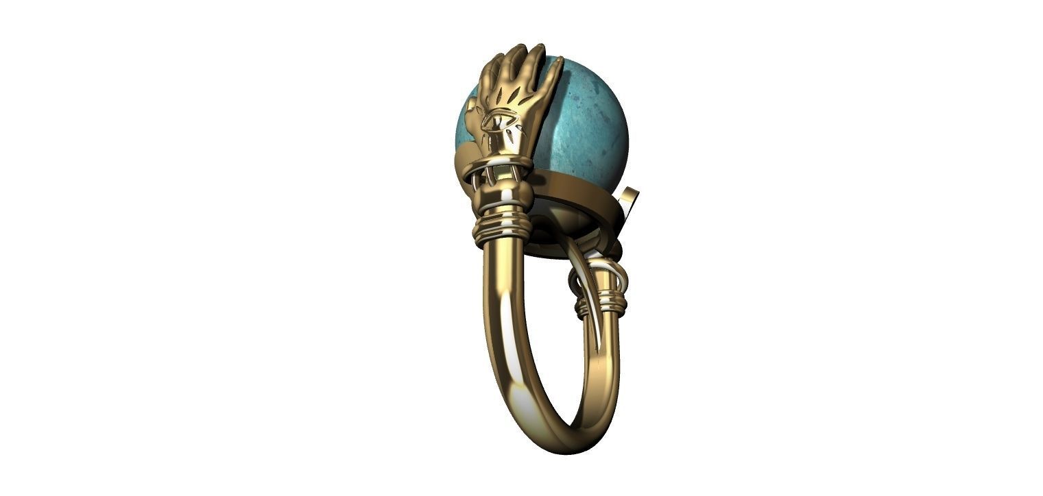 Sphere Hands Ring 3D print model_19