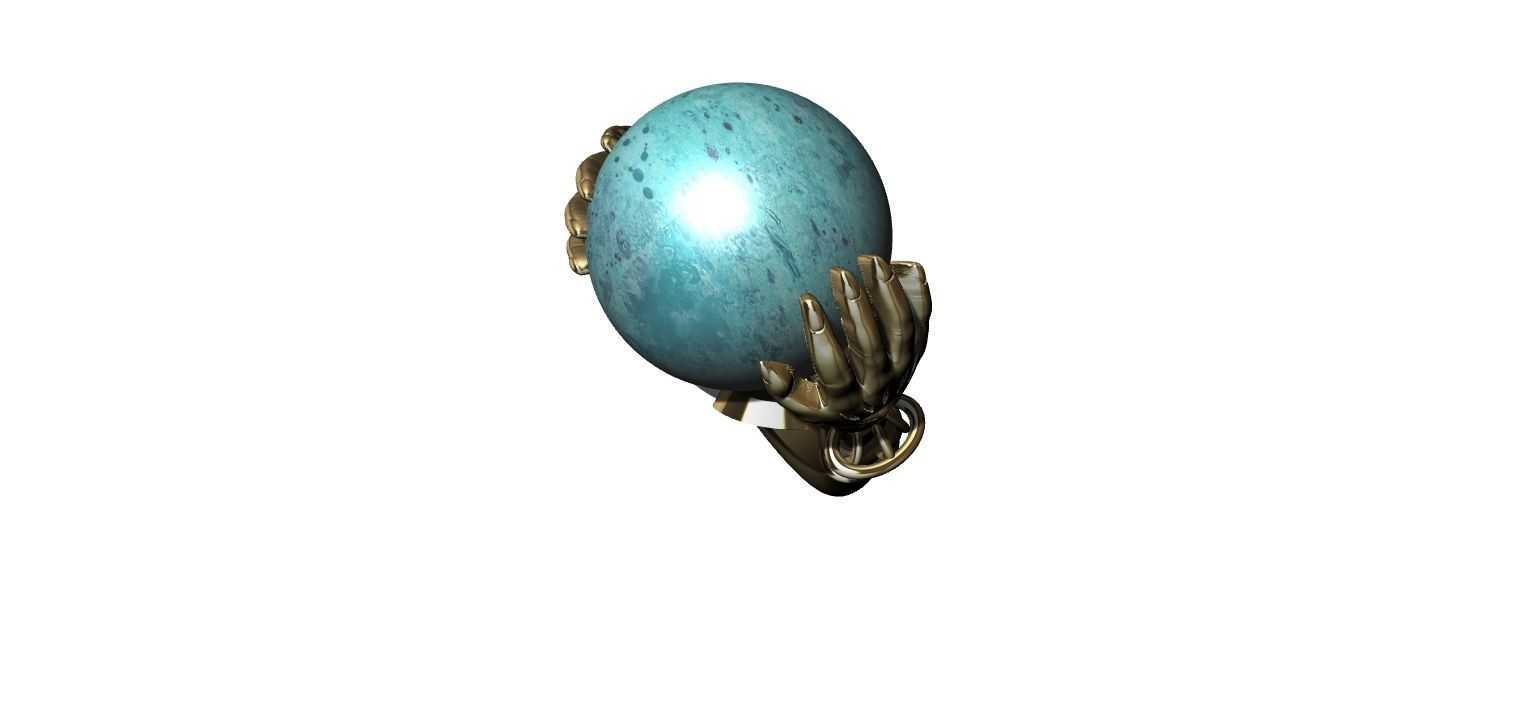 Sphere Hands Ring 3D print model_22