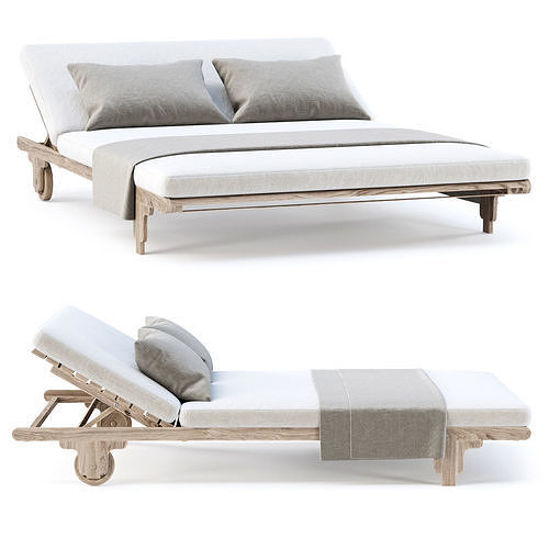 Eva wooden daybed EV21 by Bpoint Design 3D model