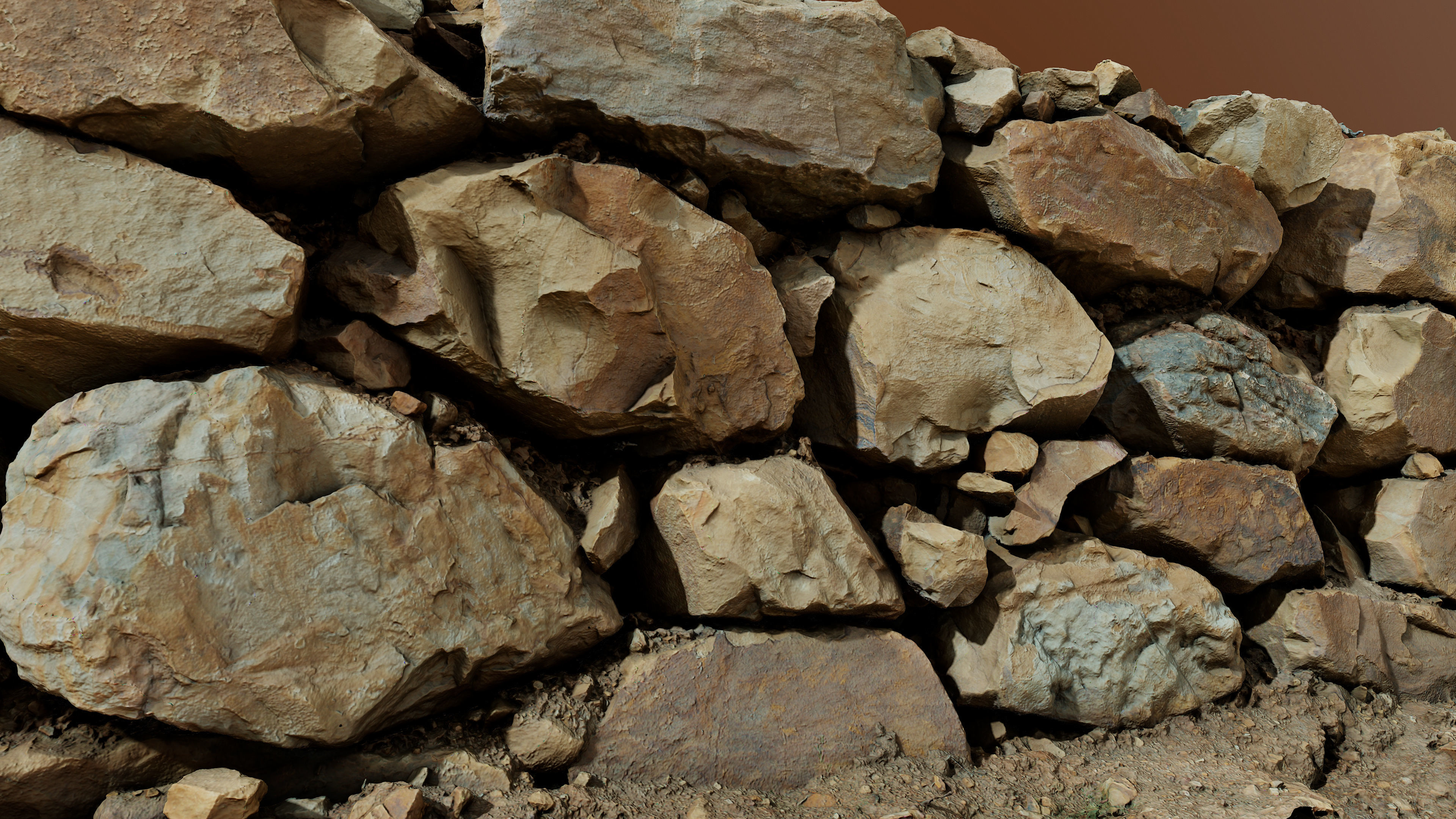 ROCKwall01 stone wall 3D model_11