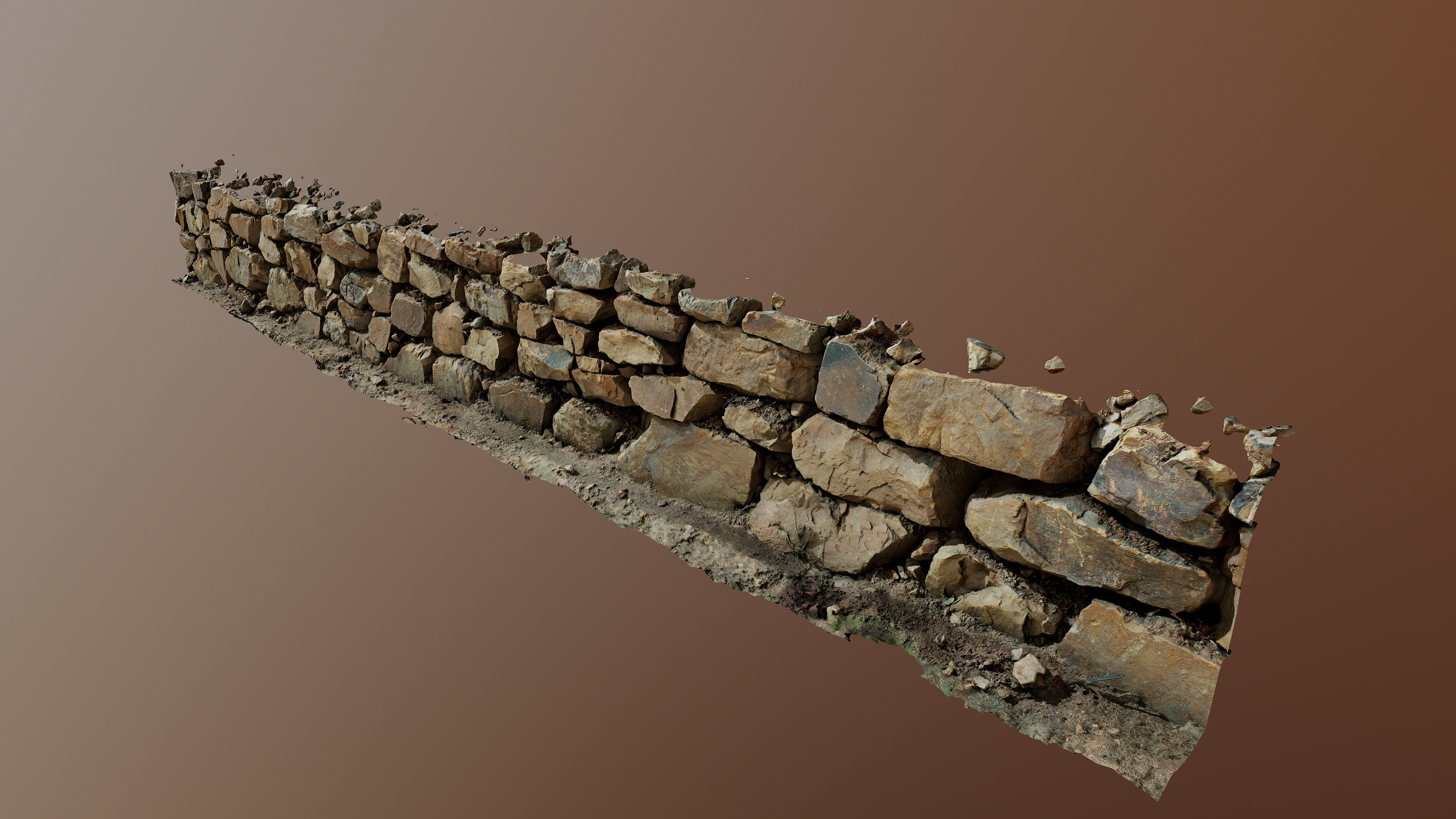 ROCKwall01 stone wall 3D model_13
