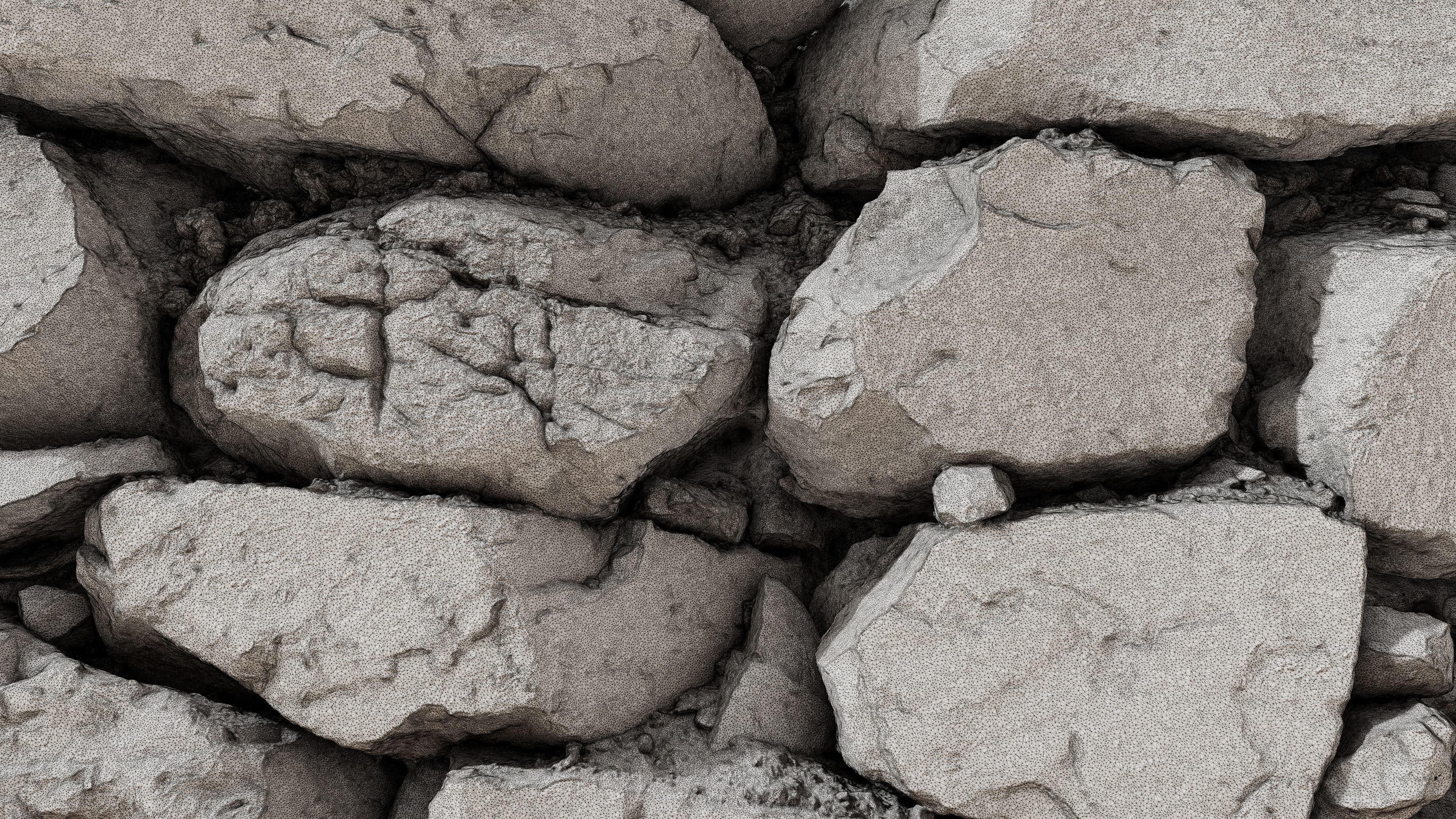 ROCKwall01 stone wall 3D model_9