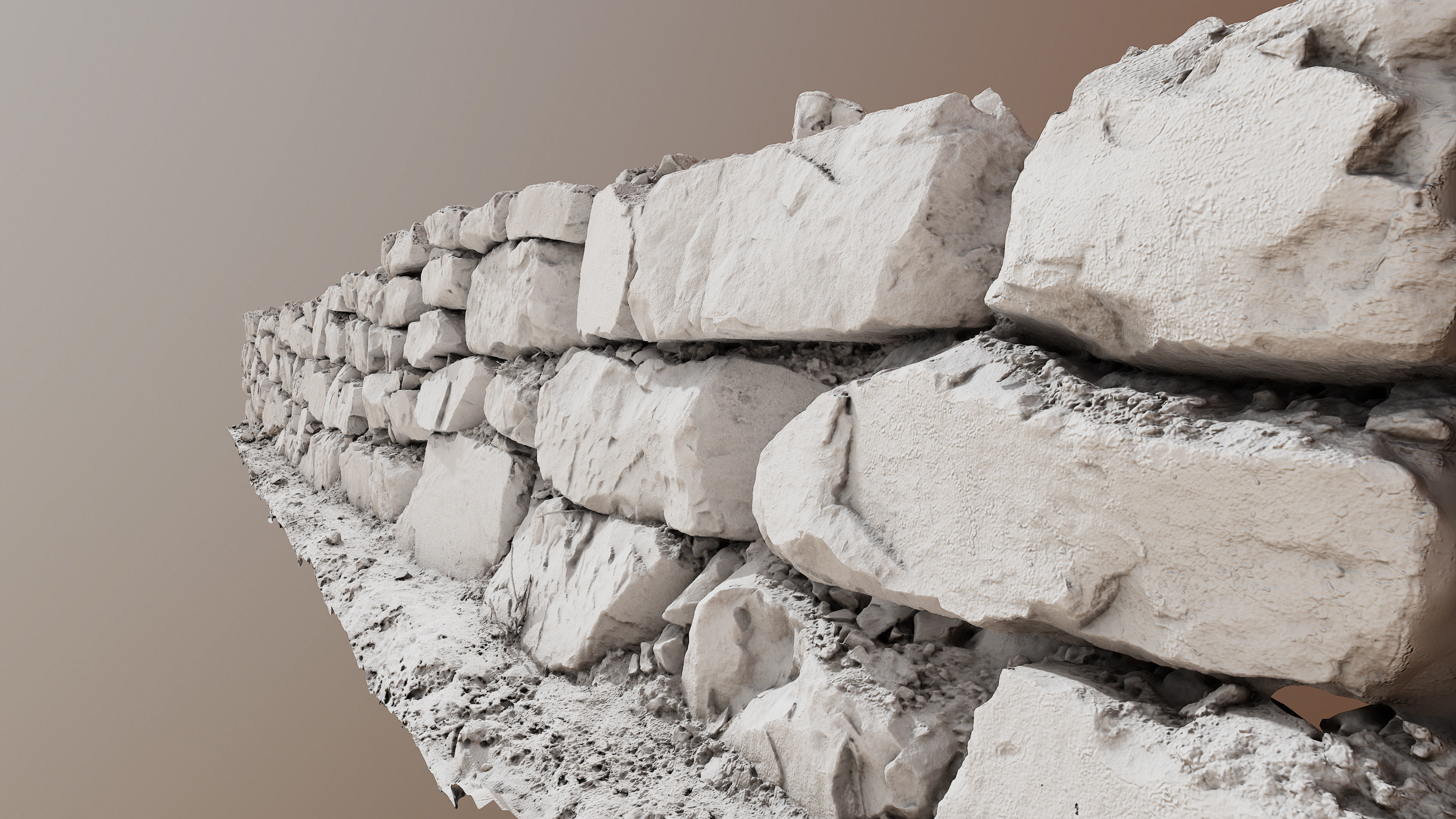 ROCKwall01 stone wall 3D model_7