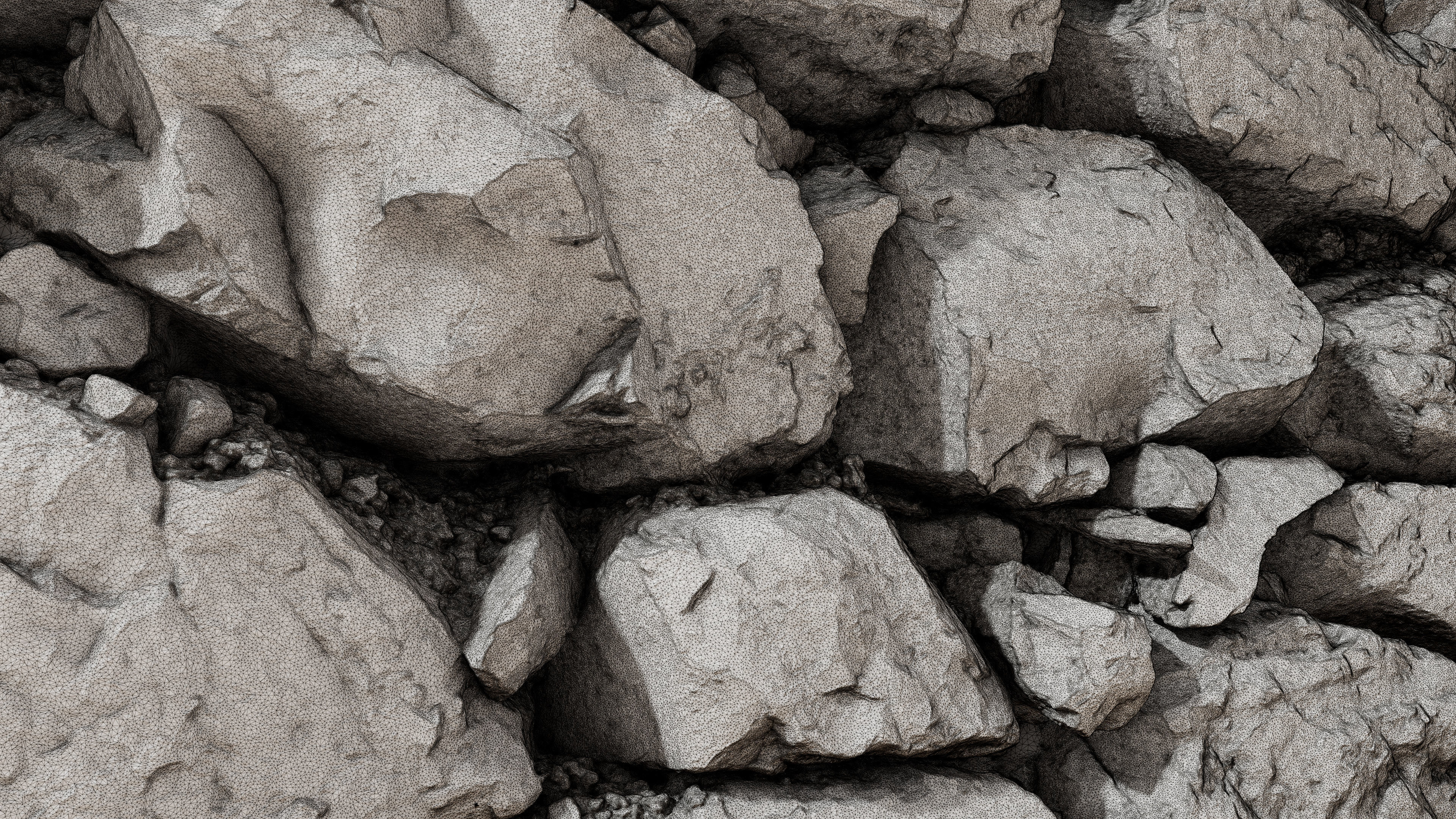 ROCKwall01 stone wall 3D model_10