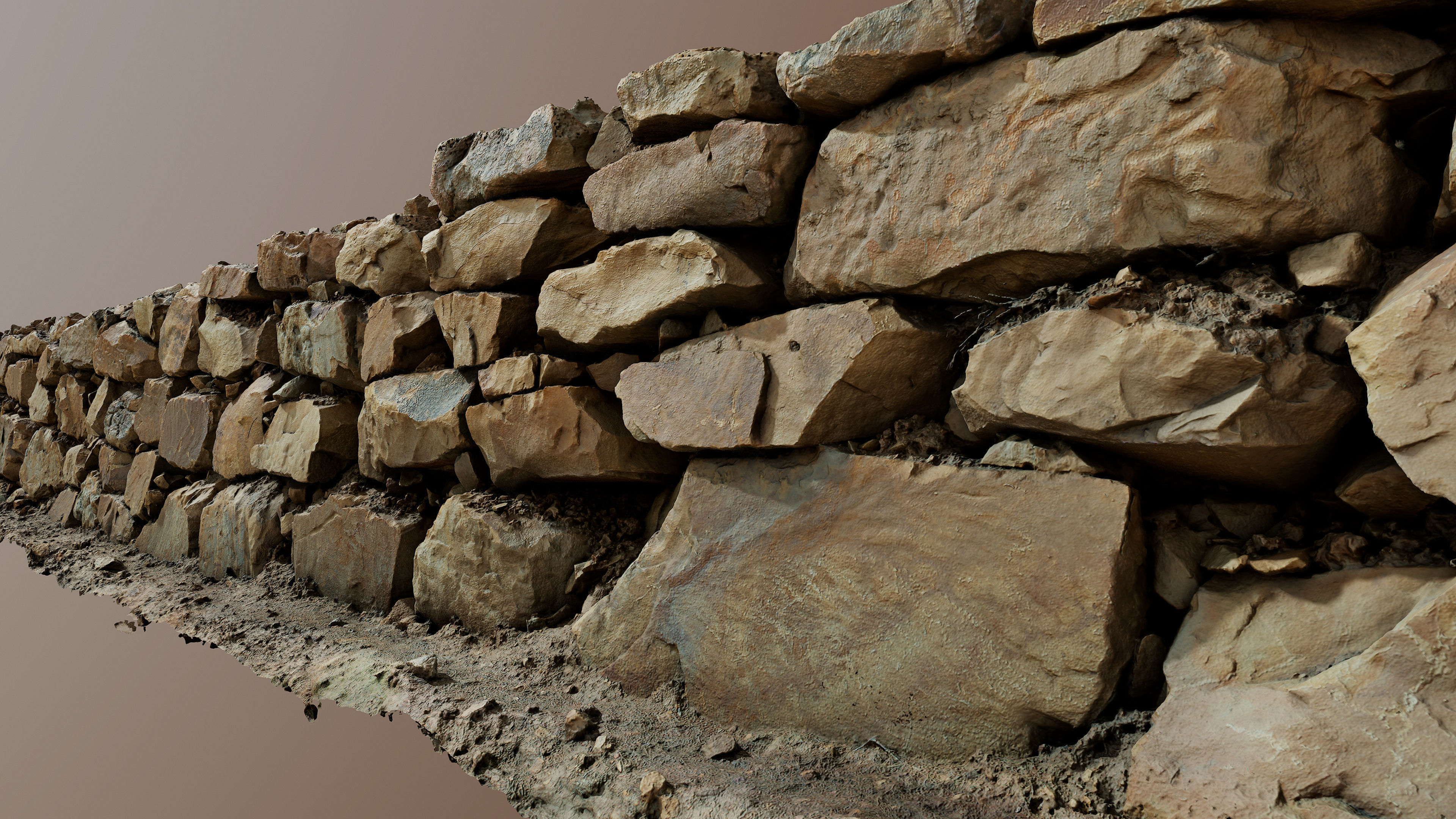 ROCKwall01 stone wall 3D model_12