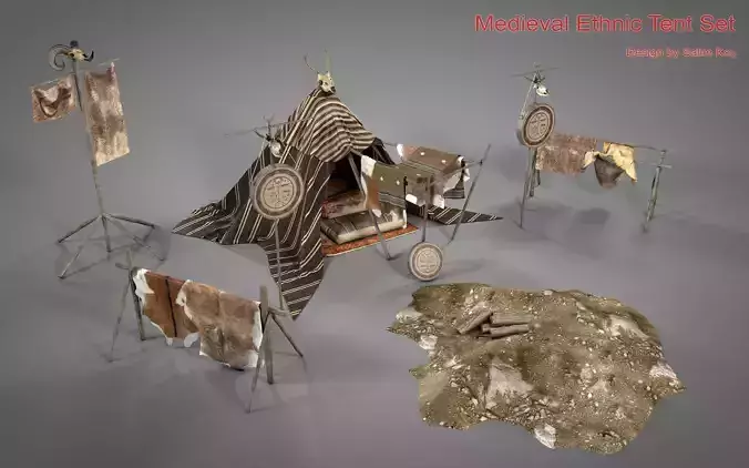 Medieval Ethnic Tent Set 