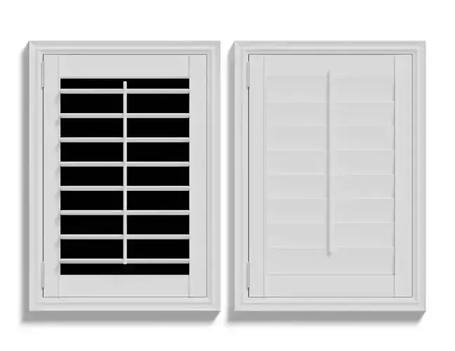 Window Shutters Blinds Plantation Style Pack High Poly Low Poly Low-poly 3D model
