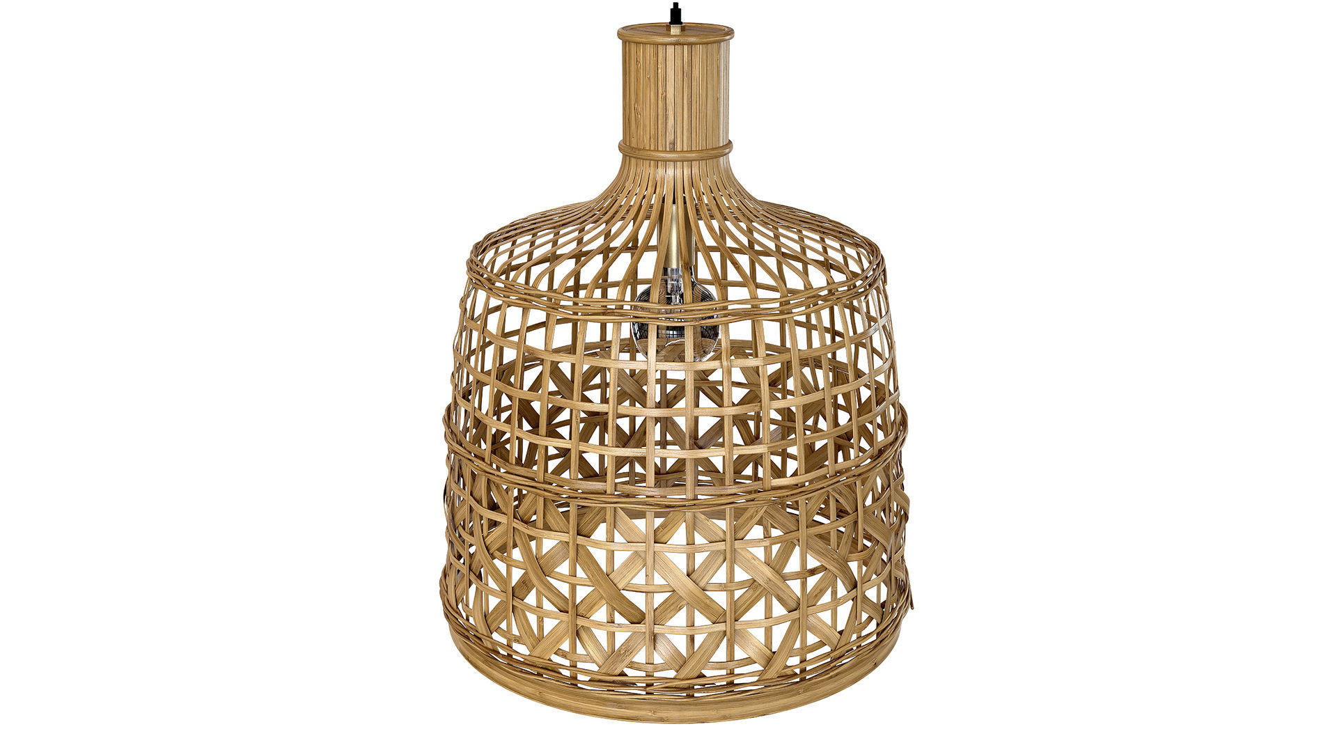 New Bamboo Ceiling Lamp light alternative 3D model_2