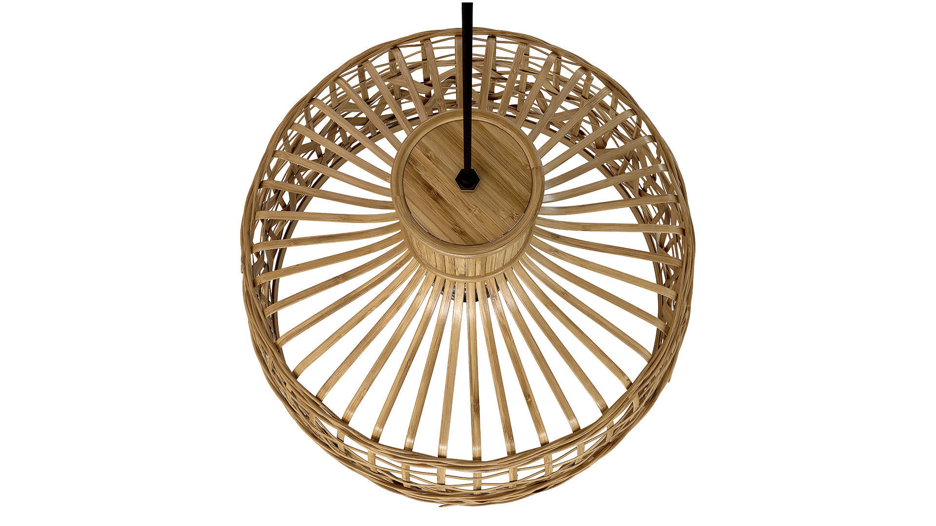 New Bamboo Ceiling Lamp light alternative 3D model_5