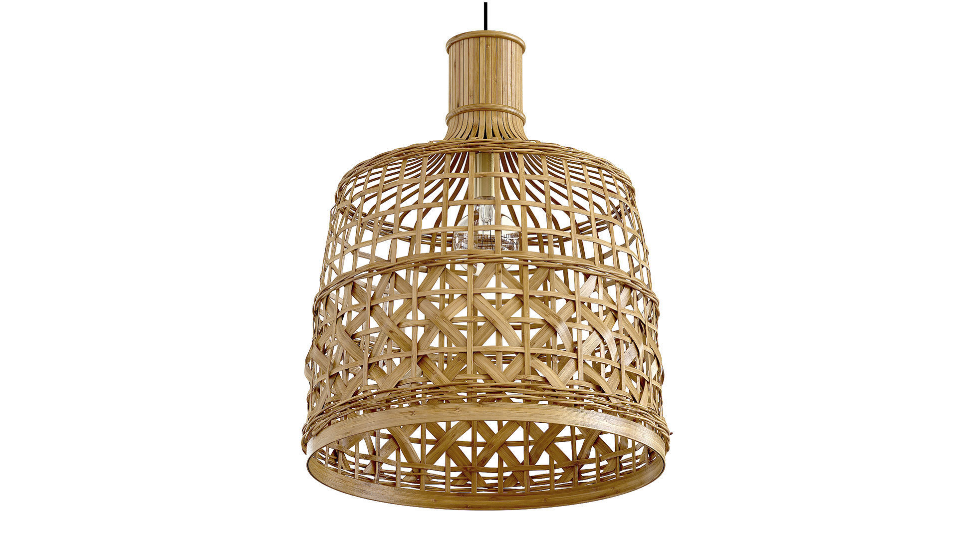New Bamboo Ceiling Lamp light alternative 3D model_1