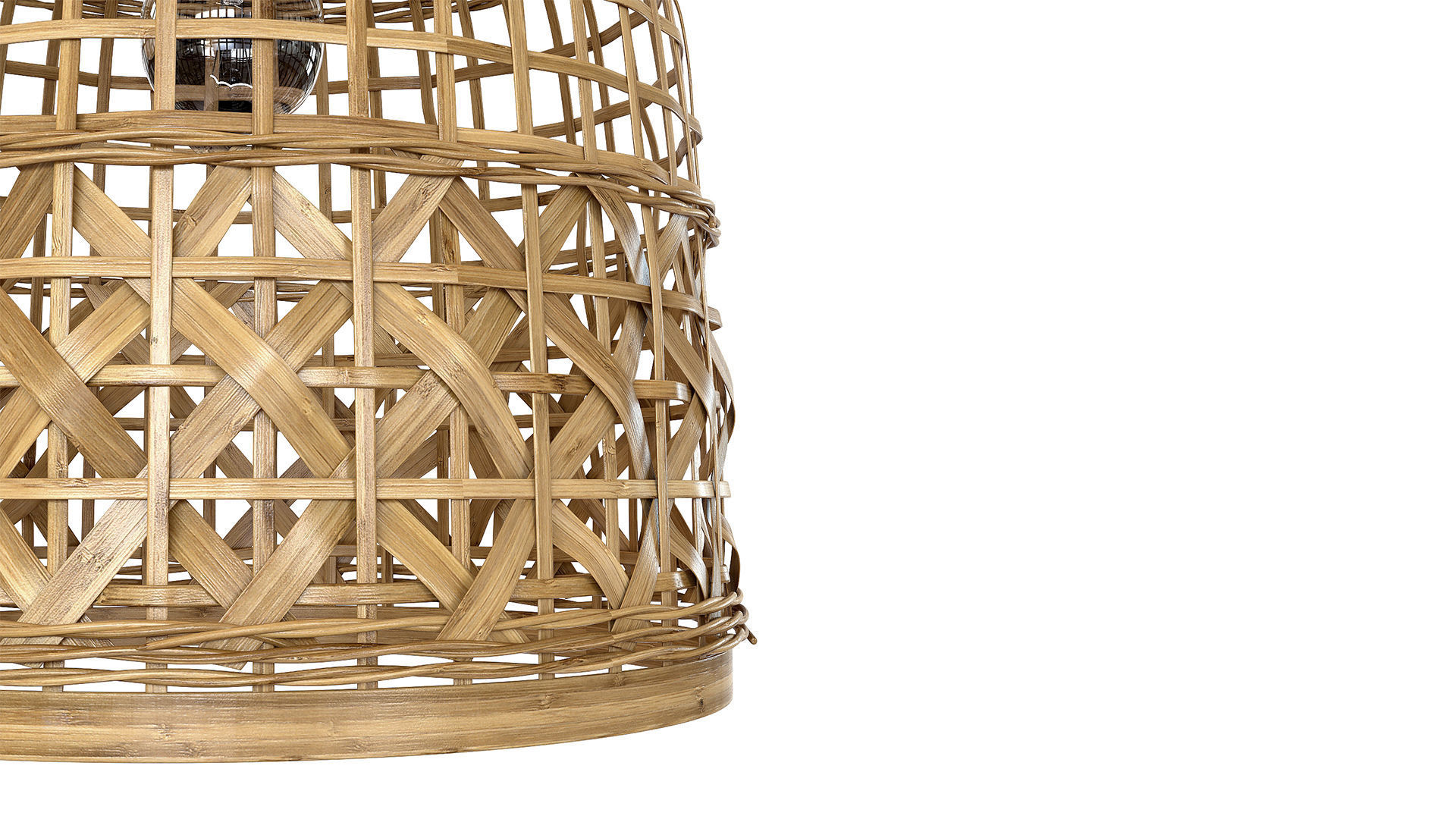 New Bamboo Ceiling Lamp light alternative 3D model_7