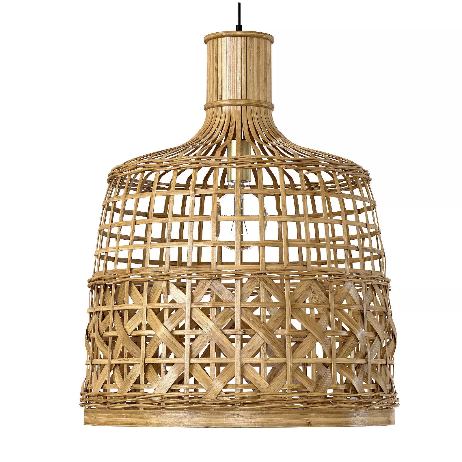 New Bamboo Ceiling Lamp light alternative 3D model_0
