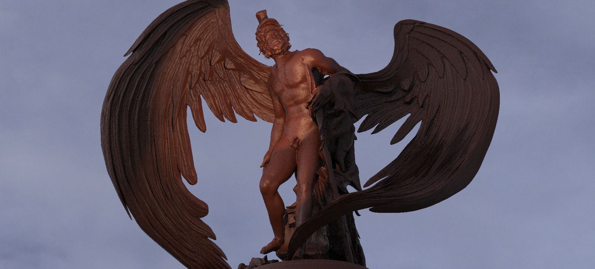 Philosopher Philoctetes winged 4 3D model_1