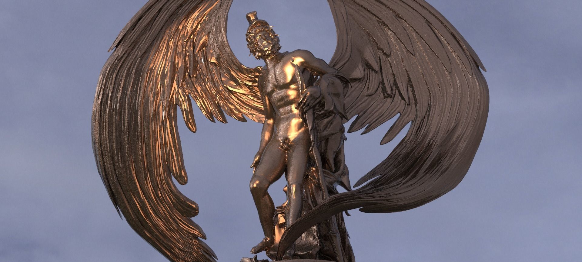 Philosopher Philoctetes winged 5  3D model_1