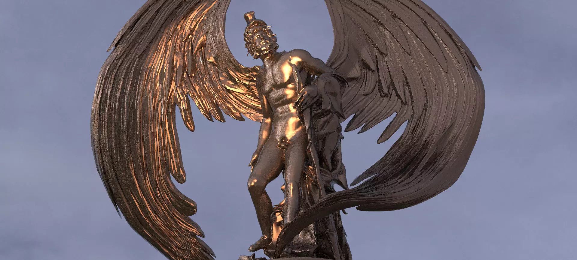 Philosopher Philoctetes winged 5  3D model_0