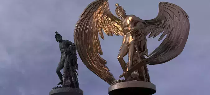 Philosopher Philoctetes winged 2 versions  3D model