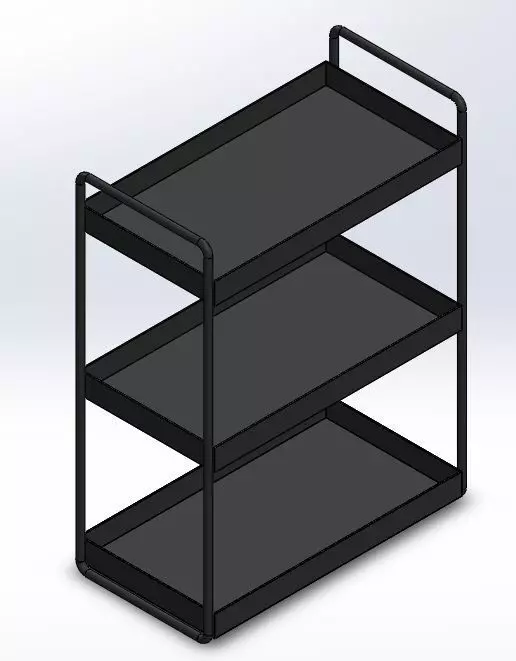 3-Tier Bathroom Countertop Organizer 3D model_0