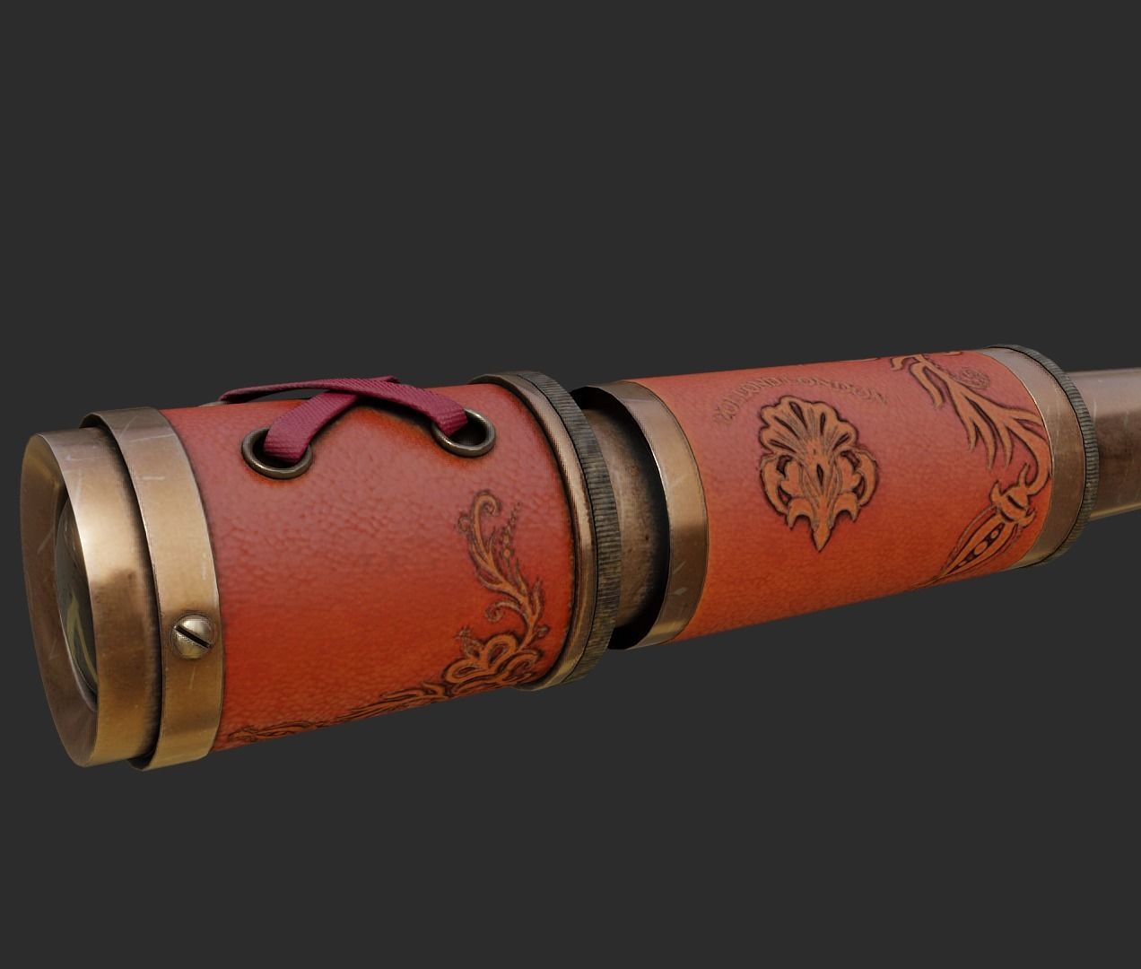 Pirate Spyglass Low-poly 3D model_2
