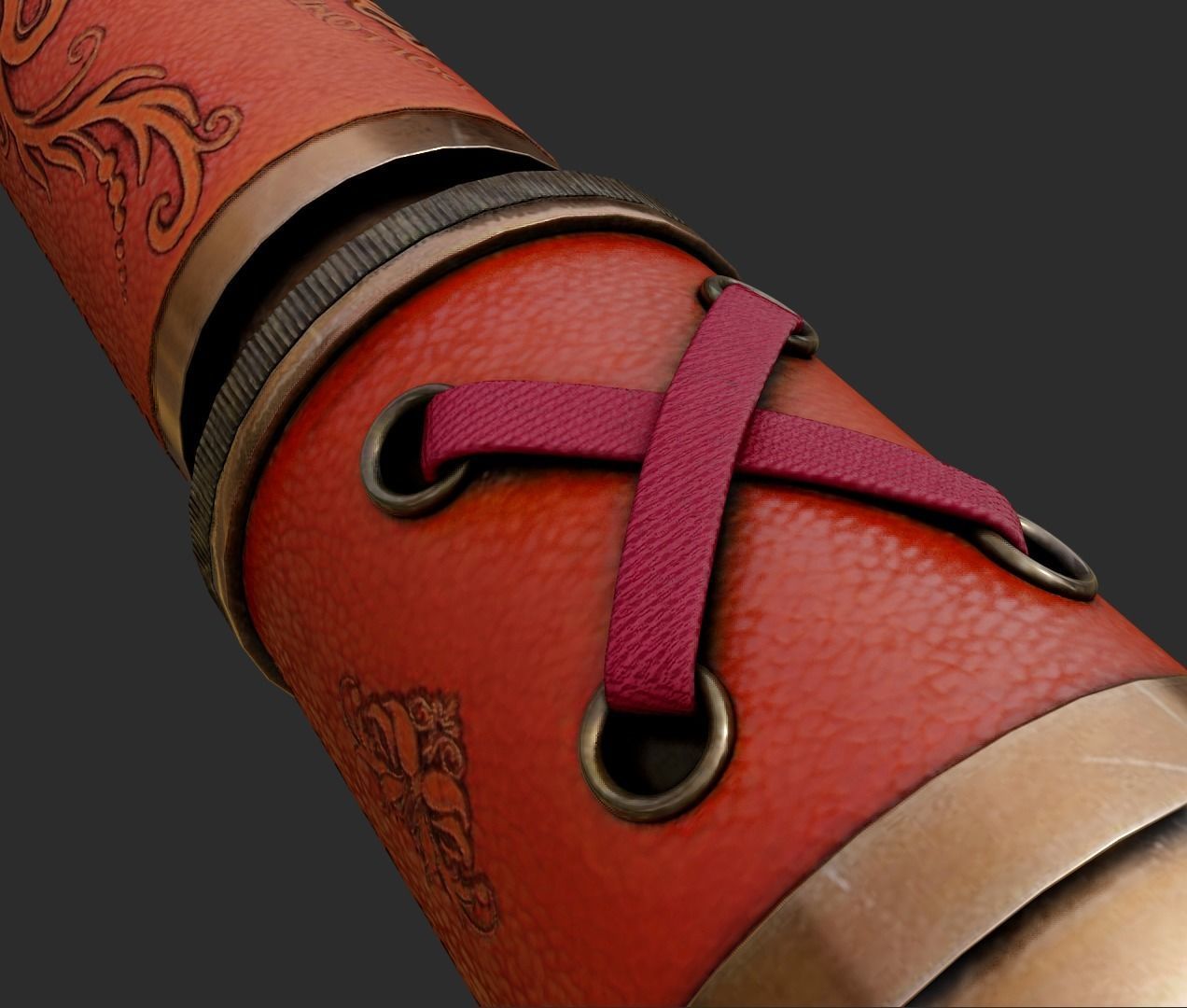 Pirate Spyglass Low-poly 3D model_4