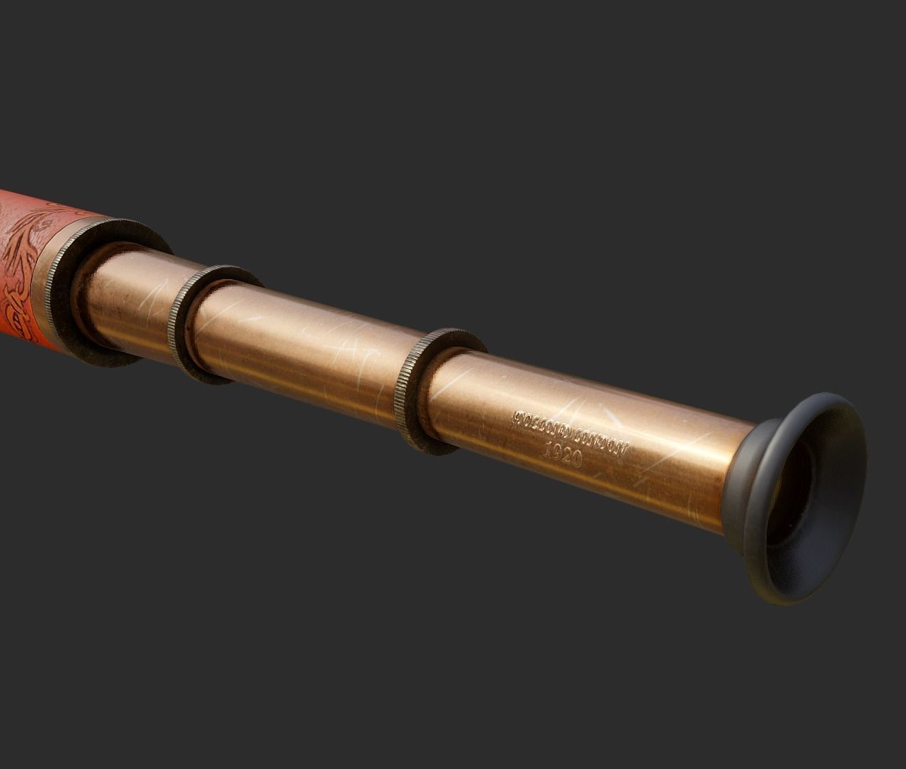 Pirate Spyglass Low-poly 3D model_8