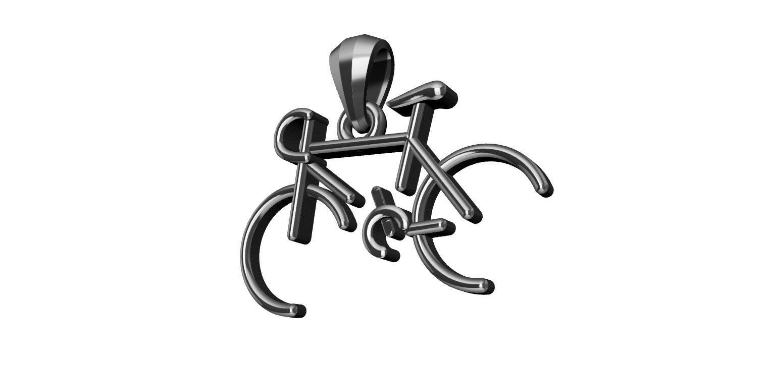 Stylized Bicycle 3D print model_2