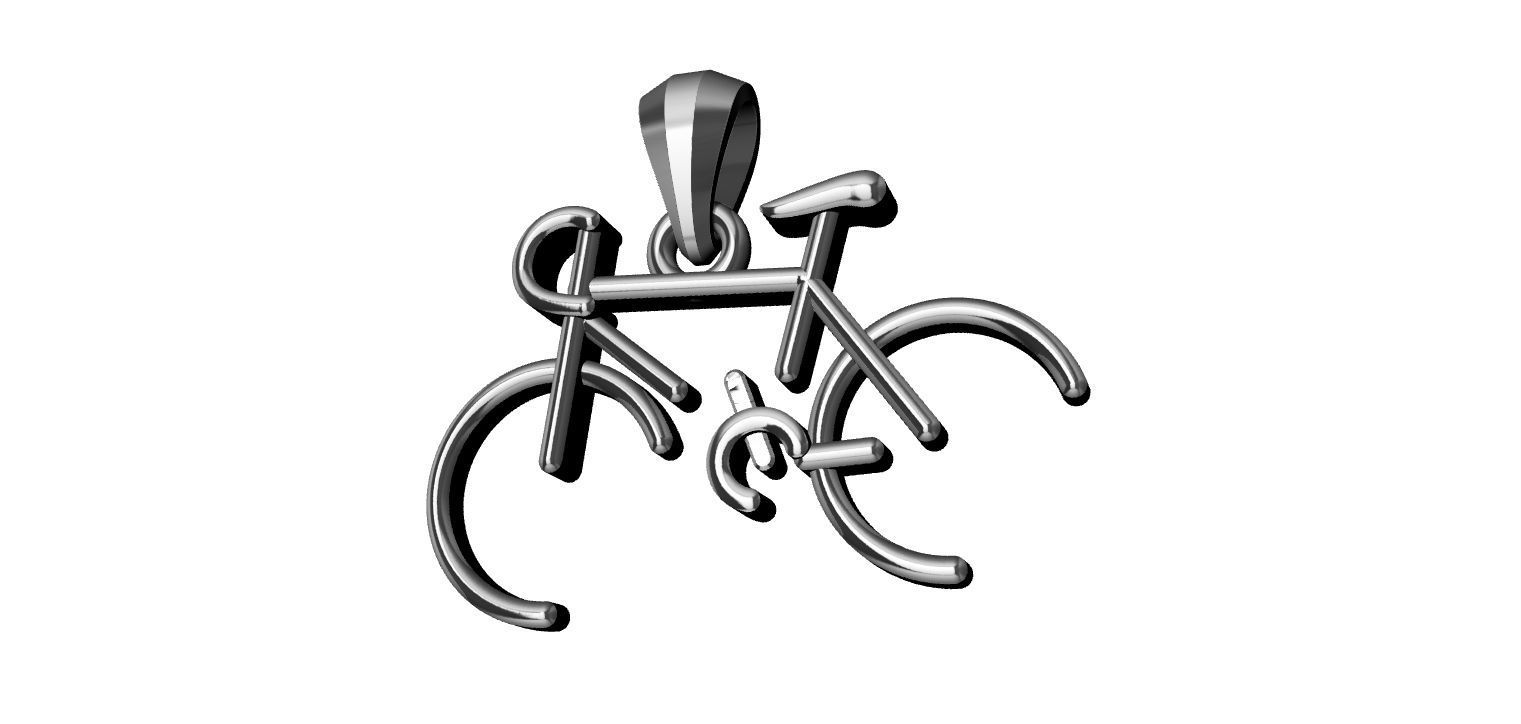 Stylized Bicycle 3D print model_1