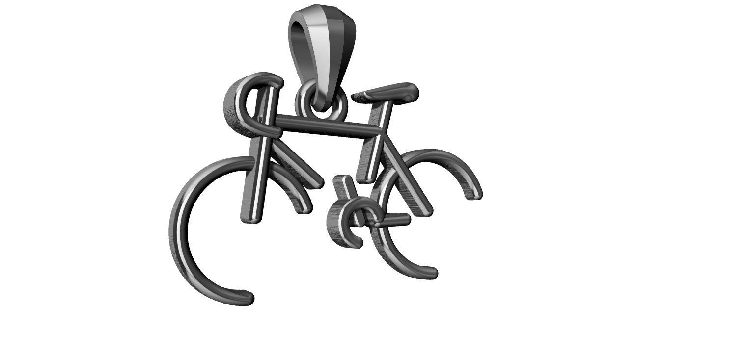 Stylized Bicycle 3D print model_26