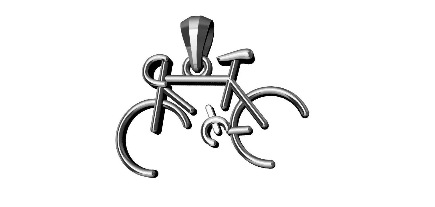 Stylized Bicycle 3D print model_0