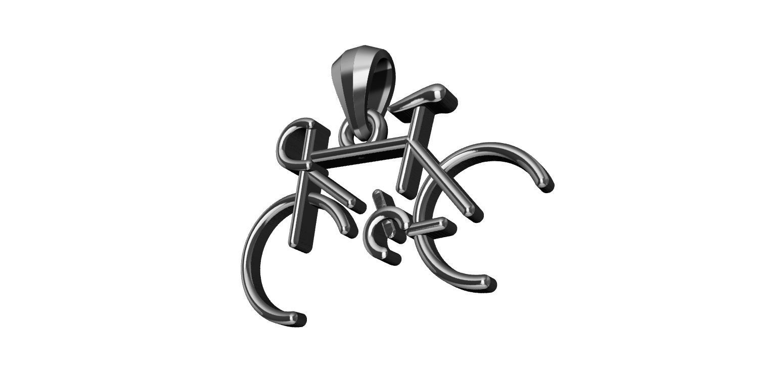 Stylized Bicycle 3D print model_21