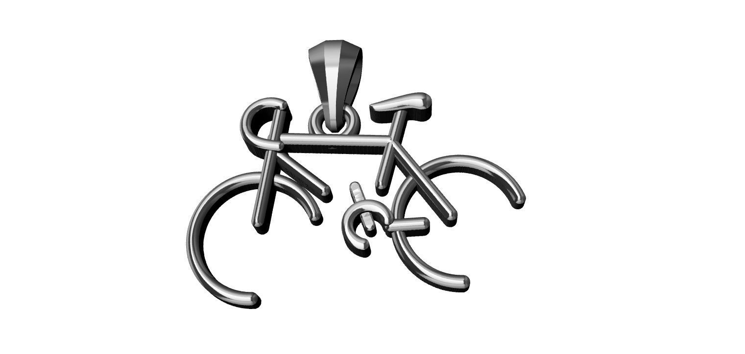 Stylized Bicycle 3D print model_20