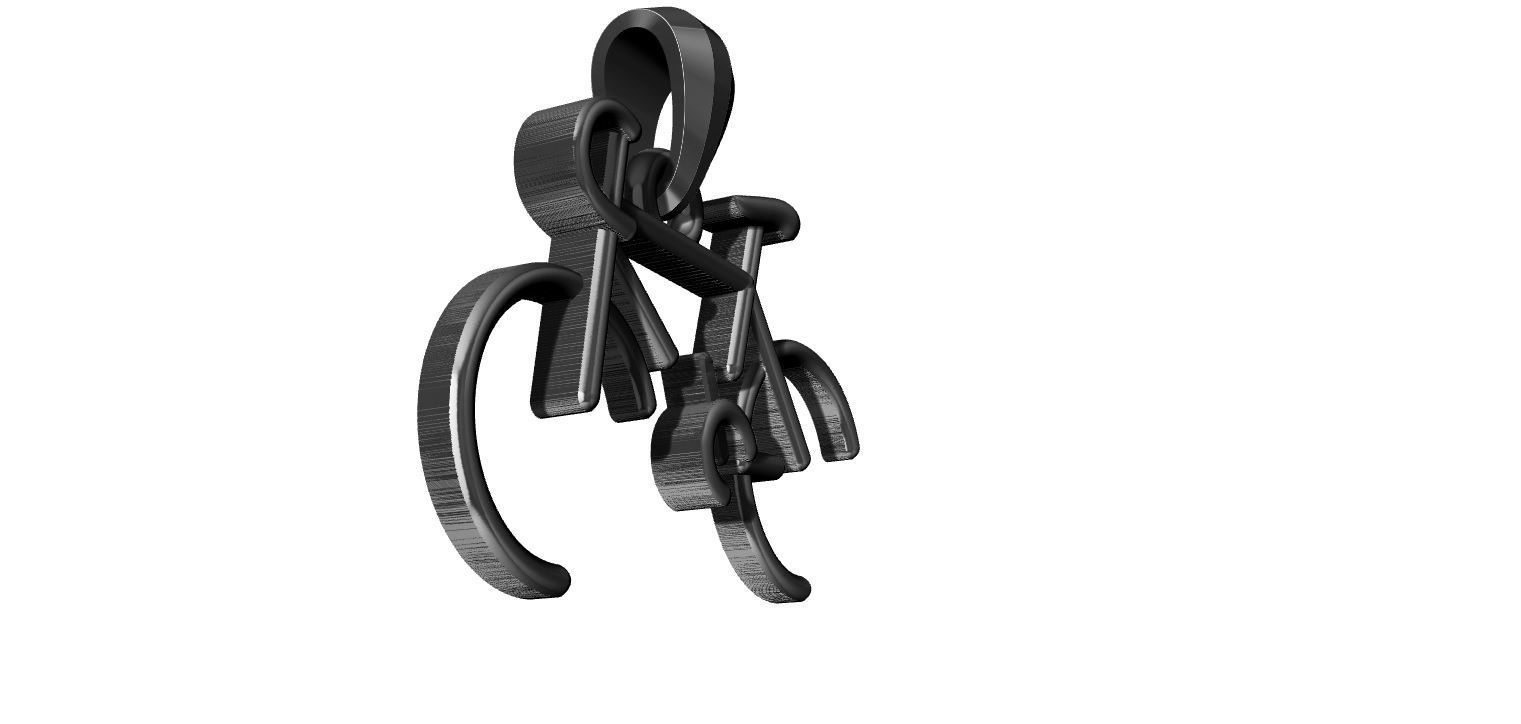 Stylized Bicycle 3D print model_17