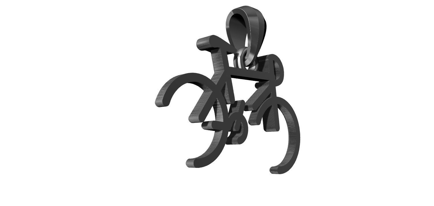 Stylized Bicycle 3D print model_9