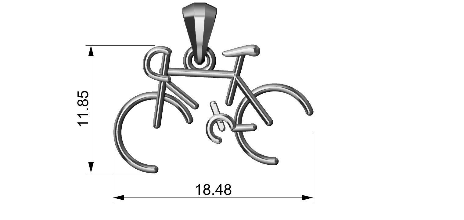 Stylized Bicycle 3D print model_28