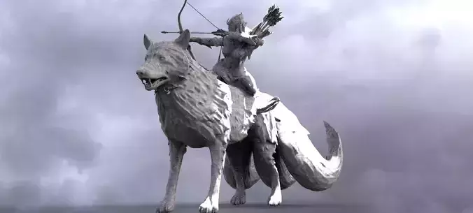Elven wolf rider 3