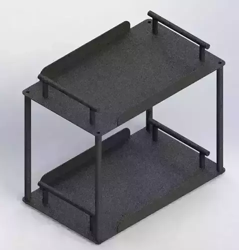 Shelf two tier storage rack