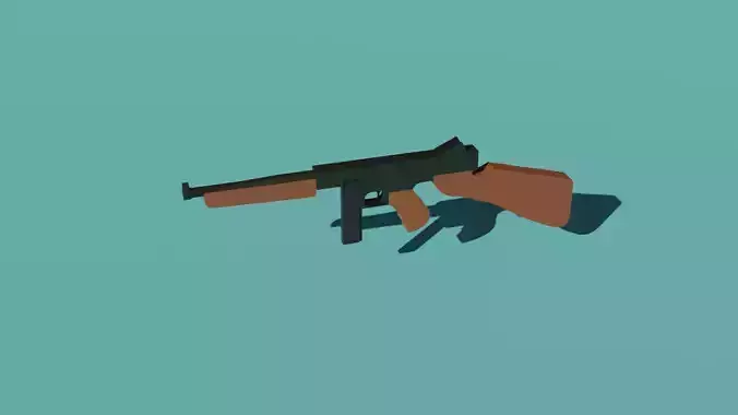 Low Poly Tommy Gun