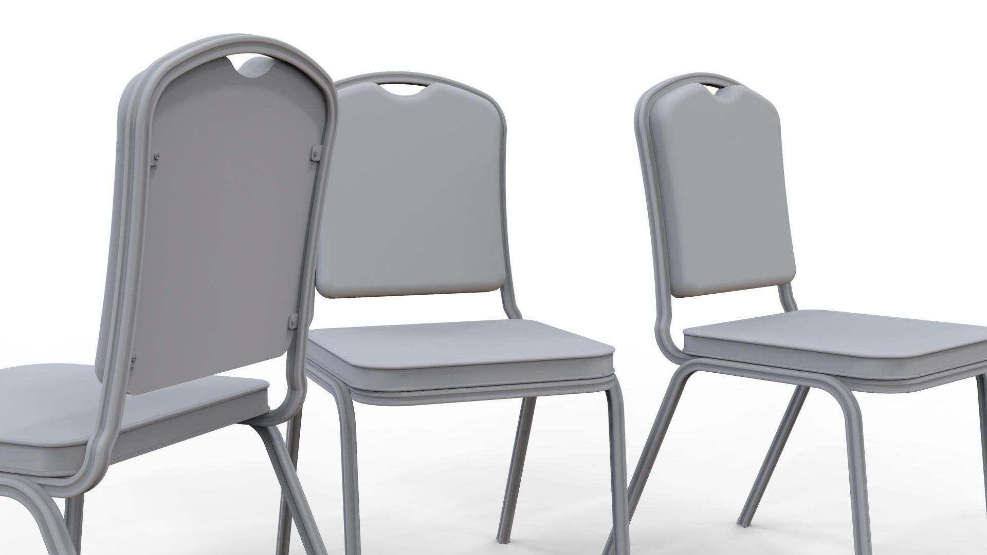 chair three banquet chairs 3D model_3