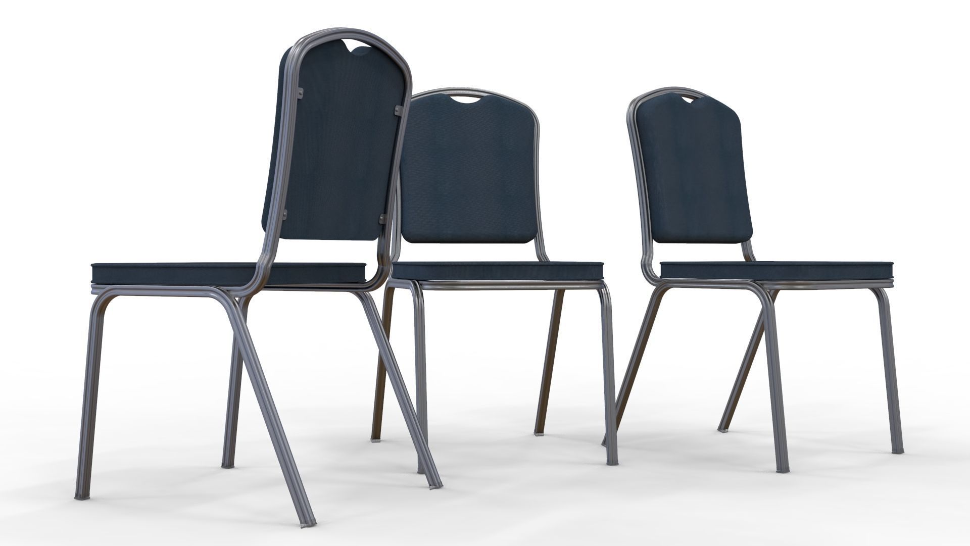 chair three banquet chairs 3D model_1