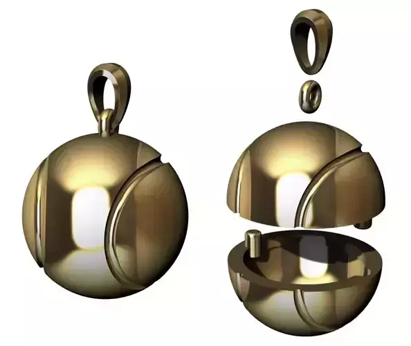 Tennis Ball Hollow Pendant   3D print model