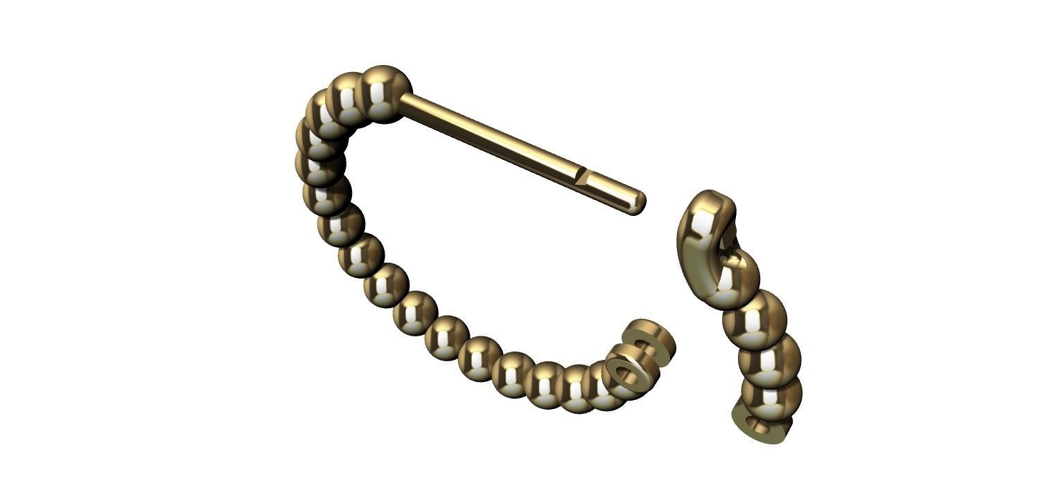 Earring Balls 3D print model_22