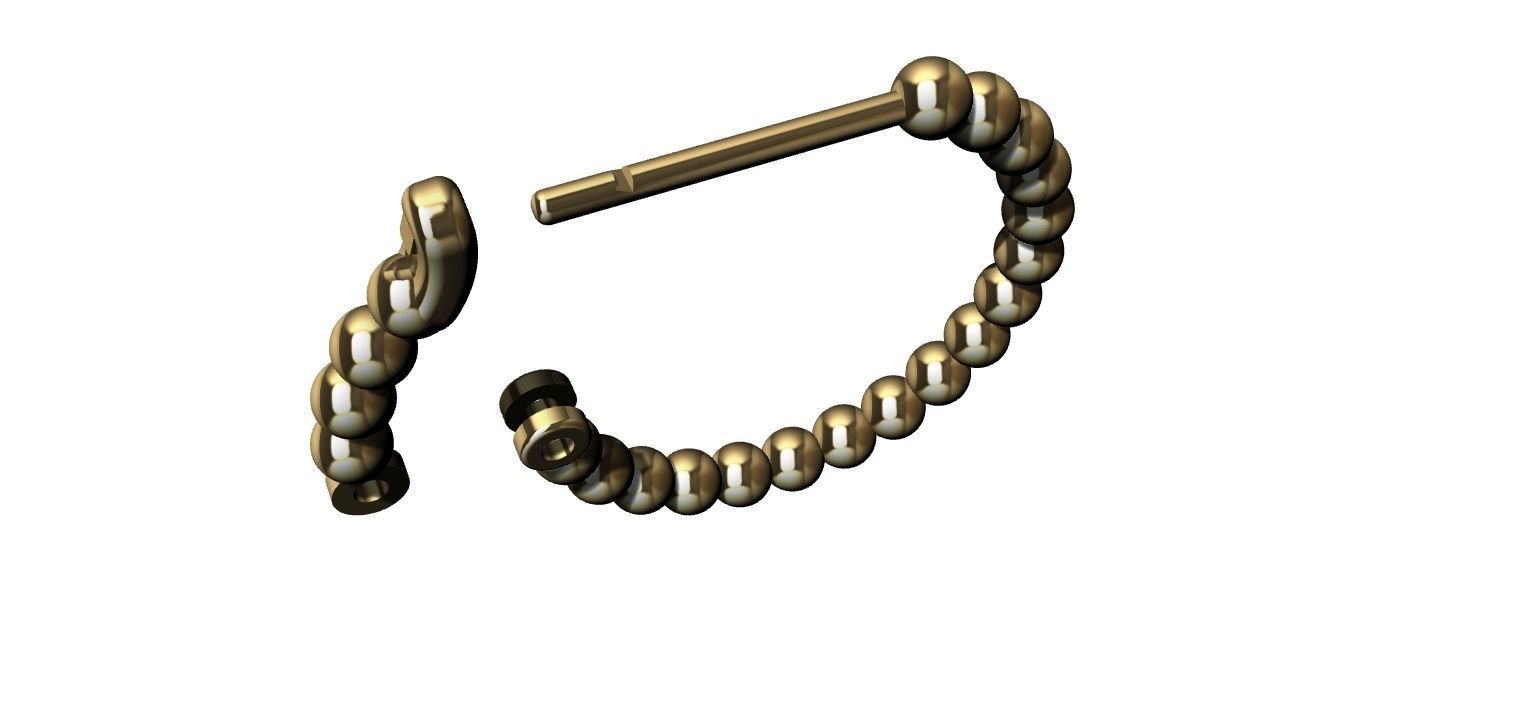 Earring Balls 3D print model_21