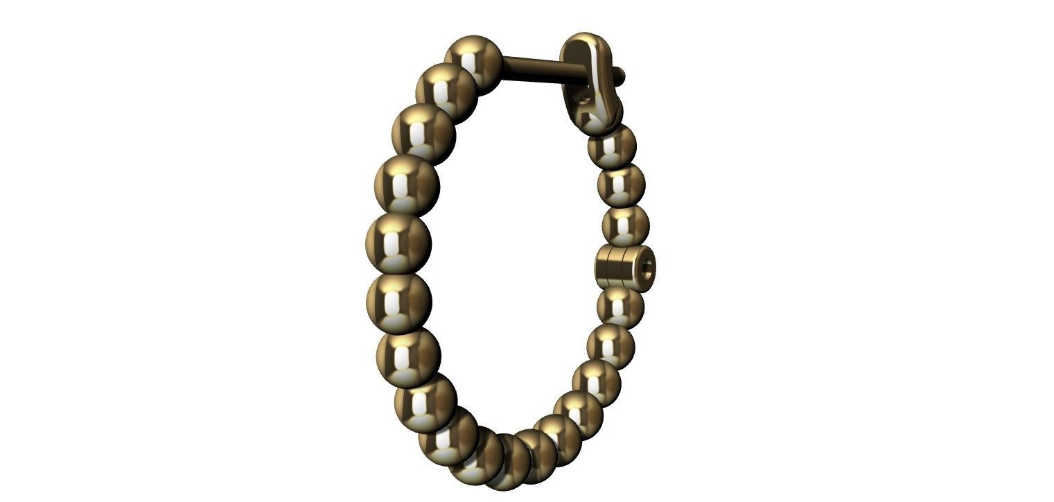 Earring Balls 3D print model_4